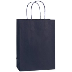 Tmavě modrá dárková taška 20x10x28