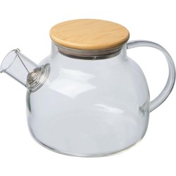 Skleněná nádoba s bambusovým víčkem, 1l