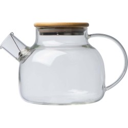 Skleněná nádoba s bambusovým víčkem, 1l