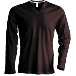 Pánské tričko dl.rukáv V-neck