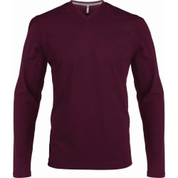 Pánské tričko dl.rukáv V-neck
