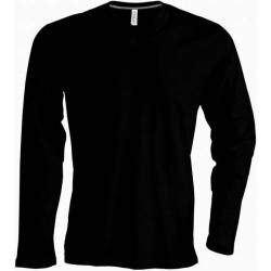 Pánské tričko dl.rukáv V-neck