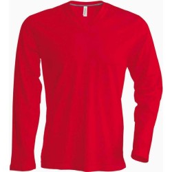 Pánské tričko dl.rukáv V-neck