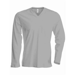 Pánské tričko dl.rukáv V-neck