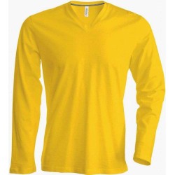 Pánské tričko dl.rukáv V-neck