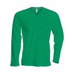Pánské tričko dl.rukáv V-neck