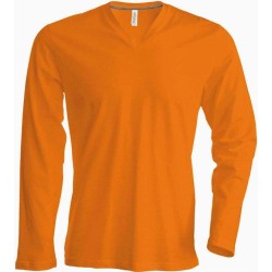Pánské tričko dl.rukáv V-neck