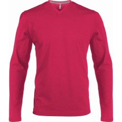 Pánské tričko dl.rukáv V-neck