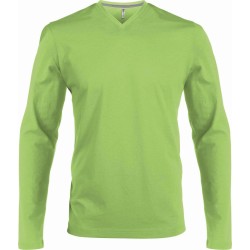 Pánské tričko dl.rukáv V-neck
