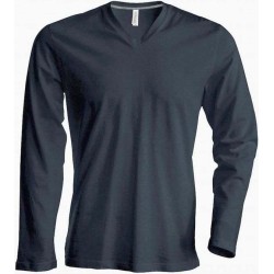 Pánské tričko dl.rukáv V-neck