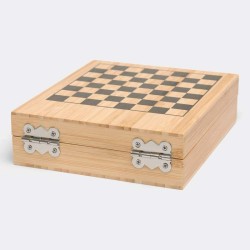 Sada na víno BAMBOO CHESS se šachovou hrou