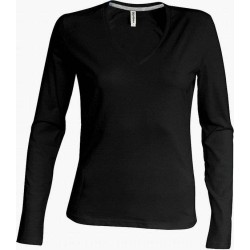 Dámské tričko dl.rukáv V-neck