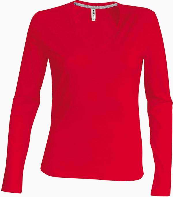 Dámské tričko dl.rukáv V-neck