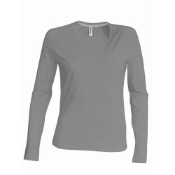 Dámské tričko dl.rukáv V-neck