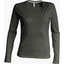 Dámské tričko dl.rukáv V-neck