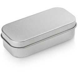 Malá kovová krabička s vložkou na větší flash disk