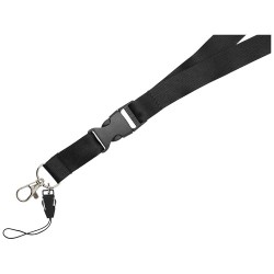 Lanyard Sagan s odpojitelnou přezkou, s držákem na telefon