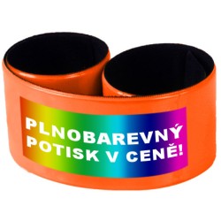 Široký reflexní náramek 34 cm  vč. plnobarevného potisku