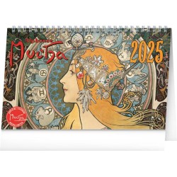 Stolní kalendář Alfons Mucha 2024, 23,1 x 14,5 cm