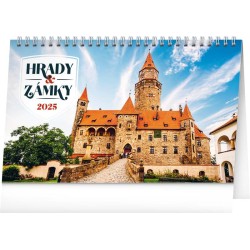 Stolní kalendář Hrady a zámky 2024, 23,1 x 14,5 cm