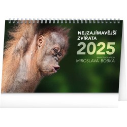 Stolní kalendář Za zvířaty do zoo - Miroslav Bobek 2024, 23,1 x 14,5 cm