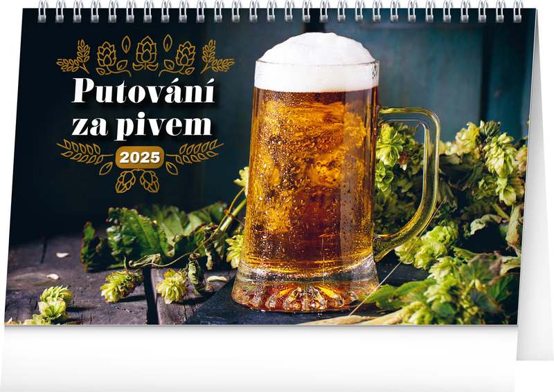 Stolní kalendář Putování za pivem 2024, 23,1 x 14,5 cm