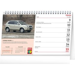 Stolní kalendář Svět motorů - auta, která jsme milovali 2024, 23,1 x 14,5 cm