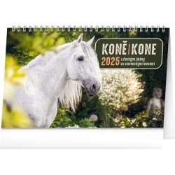Stolní kalendář Koně - Kone CZ/SK 2024, 23,1 x 14,5 cm