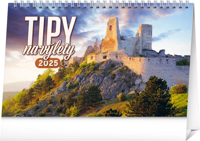 Stolový kalendár Tipy na výlety 2024, 23,1 x 14,5 cm