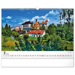 Nástěnný kalendář Panoramata Česka 2024, 48 x 33 cm