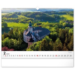 Nástěnný kalendář Panoramata Česka 2024, 48 x 33 cm