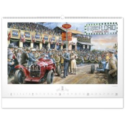Nástěnný kalendář Oldtimers - Václav Zapadlík 2024, 64 x 42 cm