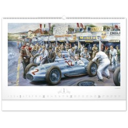 Nástěnný kalendář Oldtimers - Václav Zapadlík 2024, 64 x 42 cm