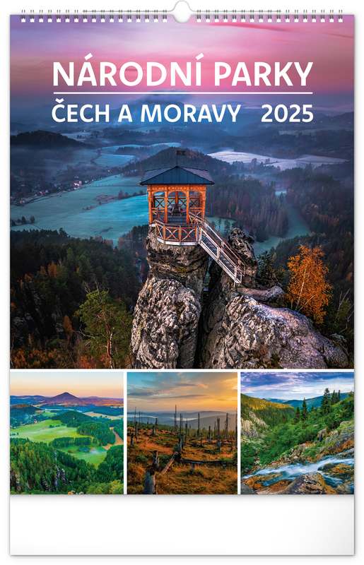 Nástěnný kalendář Národní parky Čech a Moravy 2024, 33 x 46 cm