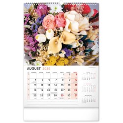 Nástenný kalendár Kvety 2024, 33 x 46 cm