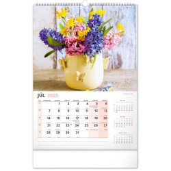 Nástenný kalendár Kvety 2024, 33 x 46 cm