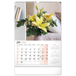 Nástenný kalendár Kvety 2024, 33 x 46 cm