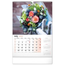 Nástenný kalendár Kvety 2024, 33 x 46 cm
