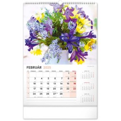 Nástenný kalendár Kvety 2024, 33 x 46 cm