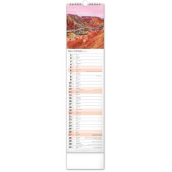 Nástěnný kalendář Krajina 2024, 12 x 48 cm