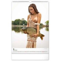 Nástěnný kalendář Girls and Carps 2024, 33 x 46 cm