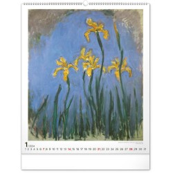 Nástěnný kalendář Claude Monet 2024, 48 x 56 cm