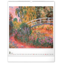 Nástěnný kalendář Claude Monet 2024, 48 x 56 cm