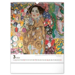 Nástěnný kalendář Gustav Klimt 2024, 30 x 34 cm
