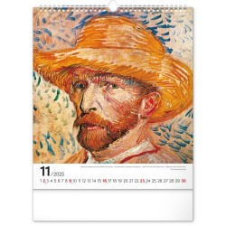 Nástěnný kalendář Vincent van Gogh 2024, 30 x 34 cm
