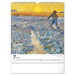 Nástěnný kalendář Vincent van Gogh 2024, 30 x 34 cm