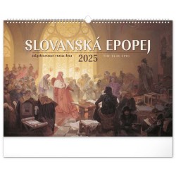 Nástěnný kalendář Slovanská epopej - Alfons Mucha 2024, 48 x 33 cm