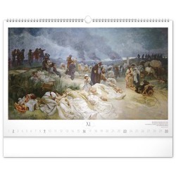 Nástěnný kalendář Slovanská epopej - Alfons Mucha 2024, 48 x 33 cm