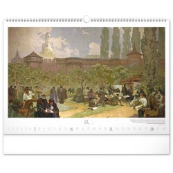 Nástěnný kalendář Slovanská epopej - Alfons Mucha 2024, 48 x 33 cm