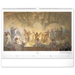 Nástěnný kalendář Slovanská epopej - Alfons Mucha 2024, 48 x 33 cm